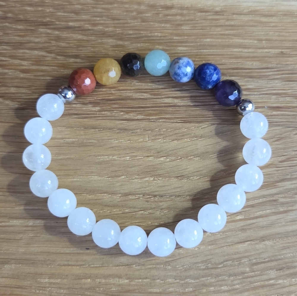 Chakra Stretch Bracelet, Hand Crafted - Picture 6 of 13